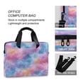 thumbnail image 4 of 16" Laptop Briefcase for Work Travel Laptop Shoulder Bag Carrying Handbag Laptop Case Watercolor Powder Blue Pattern, 4 of 8