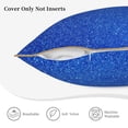 thumbnail image 5 of Xecao Blue Glitter Print Soft Velvet Decorative Throw Pillow Covers, Square Cushion Cases for Bed, Sofa, Living Room, Car, and Indoor Outdoor Use-18"x18", 5 of 8