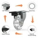 thumbnail image 2 of Set of 4 Furniture Casters with Brakes, 360 Swivel Castors, Up to 600KG, No Marks on the Floor, Screws Included, 2 of 4