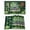 Green DarkGreen, variant on St. Patrick's Day Placemats Set of 6, Green Truck Clovers Floral Butterfly Wood Placemats for Dining Table, Place Mats for Kitchen Tabletop, Waterproof Wipeable Dining Table Mats Set