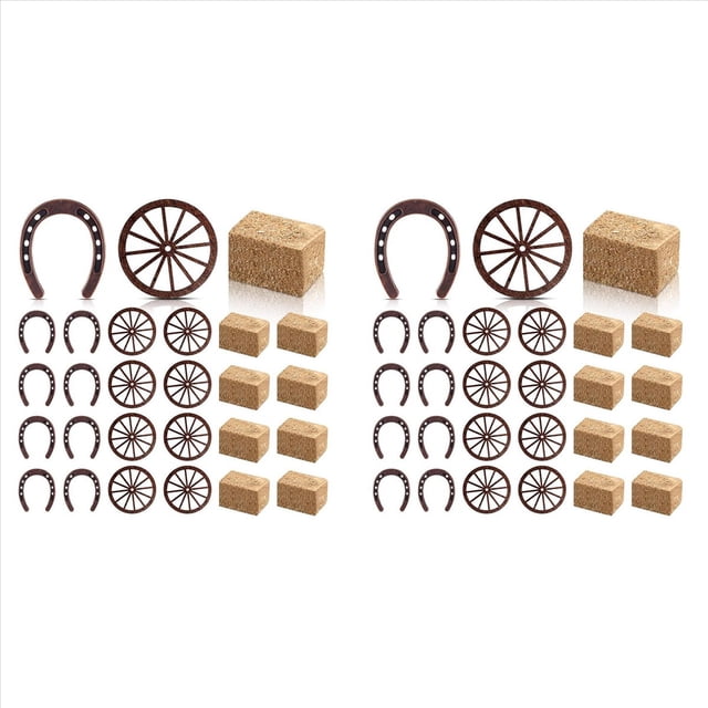 48 Piezas de Suministros para Fiestas Occidentales, Centros de Mesa Vintage para de la Suerte, Recuerdos de Fiesta de Boda, Decoraciones de Vaquero