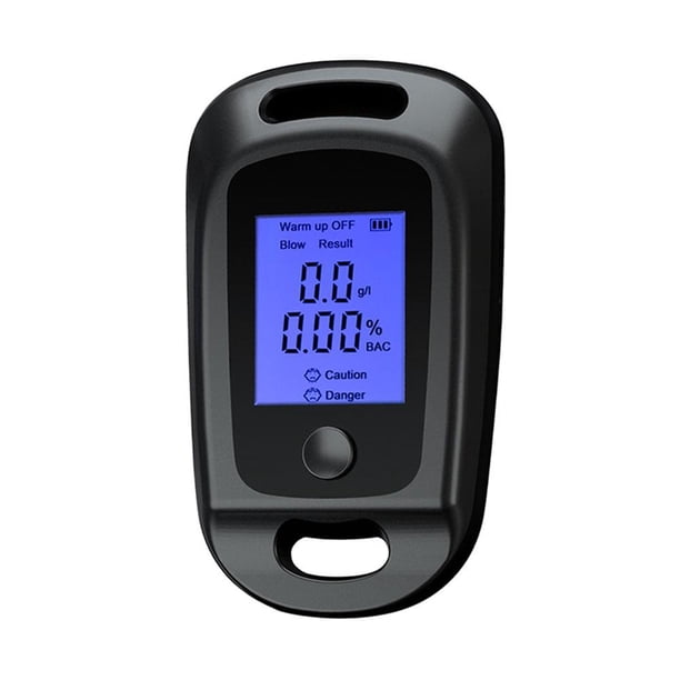 Detector de alcohol digital Precisión de grado Probador de alcohol en aliento portátil (Negro)