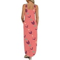 thumbnail image 2 of Birdeem Robe Longue Décontractée Sans Manches à Col en V Imprimée Ample pour Femmes + Poche, 2 of 5