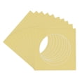 thumbnail image 3 of Soft Yellow Picture Frame Mat for 26x26 Frames - Circle Opening for 21x21 Photos - 10 Mats, 3 of 7