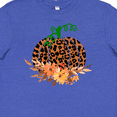 thumbnail image 4 of Inktastic Cheetah Print Pretty Pumpkin with Fall Leaves Youth T-Shirt, 4 of 5