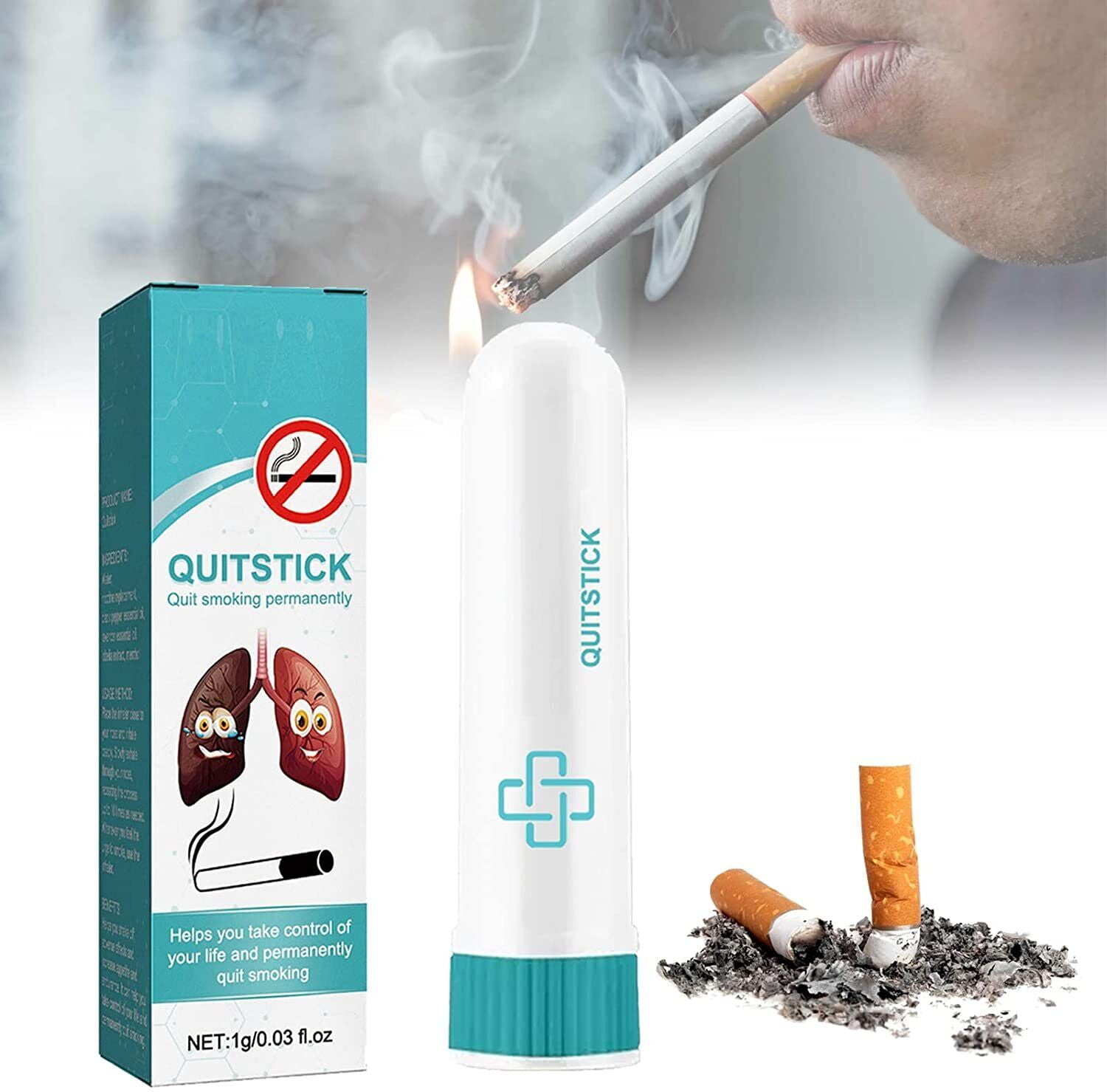 BreatheFree QuitStick,Easy to Use Inhaler,Natural SuppressantHelp Quit
