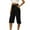 Black pants for women, variant on ZZwxWA Womens Capri Pants Loose High Waisted Wide Leg Lounge Pants Knee Length Drawstring Casual Palazzo Trousers with Pocket
