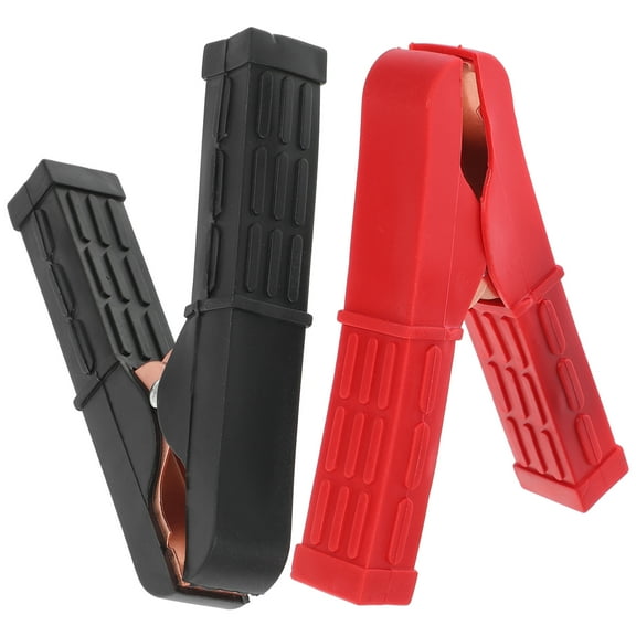 ITSELFER 2Pcs Battery Charger Clamp Electrical Test Clamp Insulated Battery Clip