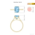 thumbnail image 3 of ANGARA Natural Prong-Set Cushion 2.45 ct Aquamarine Solitaire Ring in 14K Yellow Gold for Women (Size-10x8mm) | March Birthstone, Anniversary, Jewelry Gift for Women | Natural Aquamarine Ring, 3 of 7