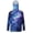 Bubble Galaxy Pattern Blue Violet, variant on Men's Hooded Fishing Shirt Sun Protection Full Coverage Running Fishing Hoodie UV Protection Long Sleeve Hiking Clothes with Mesh Face Mask, L, Camo Hunting Forest Deer