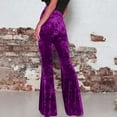 thumbnail image 7 of ManxiVoo Women's Wide Leg Sweatpants Elastic Waist Fashion Loose Fit Pants for Workout Casual Fall Basic Trousers Everyday Essential S Size Purple, 7 of 7