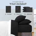 thumbnail image 4 of Luxclub Cooling 6 pc Microfiber Sheet Set, Black King- Soft, and Deep Pocketed Comfortable Bed Sheets, 4 of 10