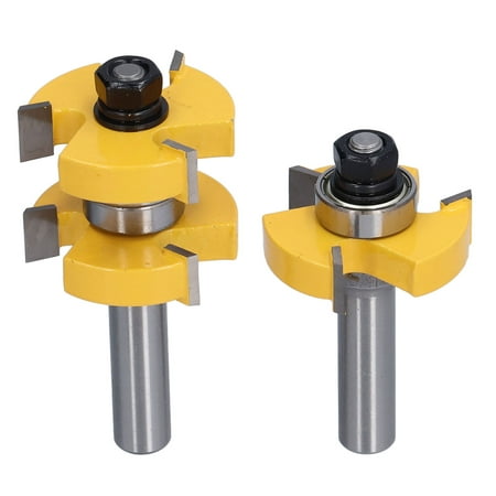 

Tongue Router Bit Carbide DIY 2Pcs T Shape Milling Cutter Tool For Shelves For Drawers For Doors