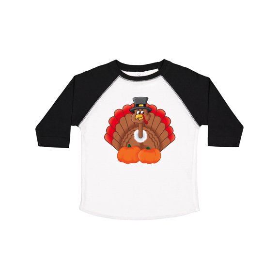 Inktastic Thanksgiving Turkey with Pumpkin Boys or Girls Toddler T-Shirt