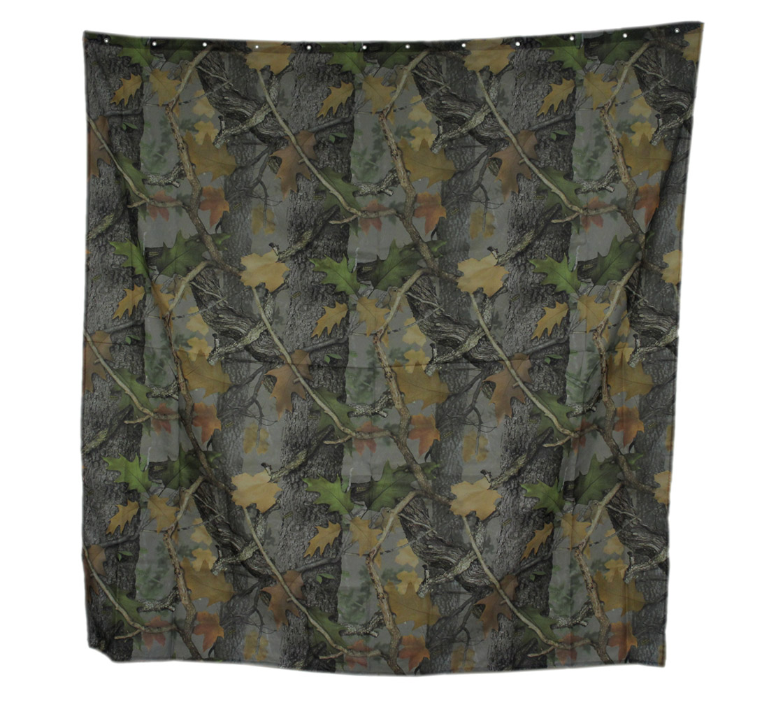 Realtree Camouflage Print 70 Inch X 72 Inch Shower Curtain With 12