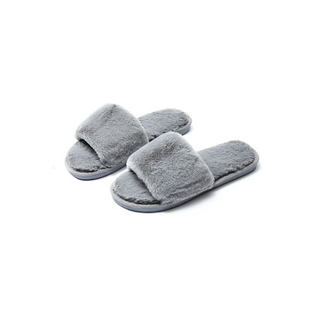

Fangasis Ladies Slides Furry Womens Slippers Slip On Casual Sliders Sandals Shoes