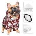thumbnail image 3 of Fotbe Cute Baseball Sudadera con Estampado para Perros Pequeños – Suéter con Capucha para Mascotas, Tela Suave de Forro Polar con Bolsillo-X-Small, 3 of 7
