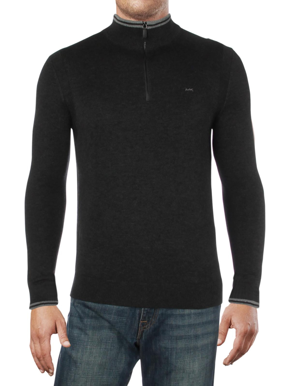 Michael Kors Michael Kors Mens Striped 1/4 Zip Pullover Sweater