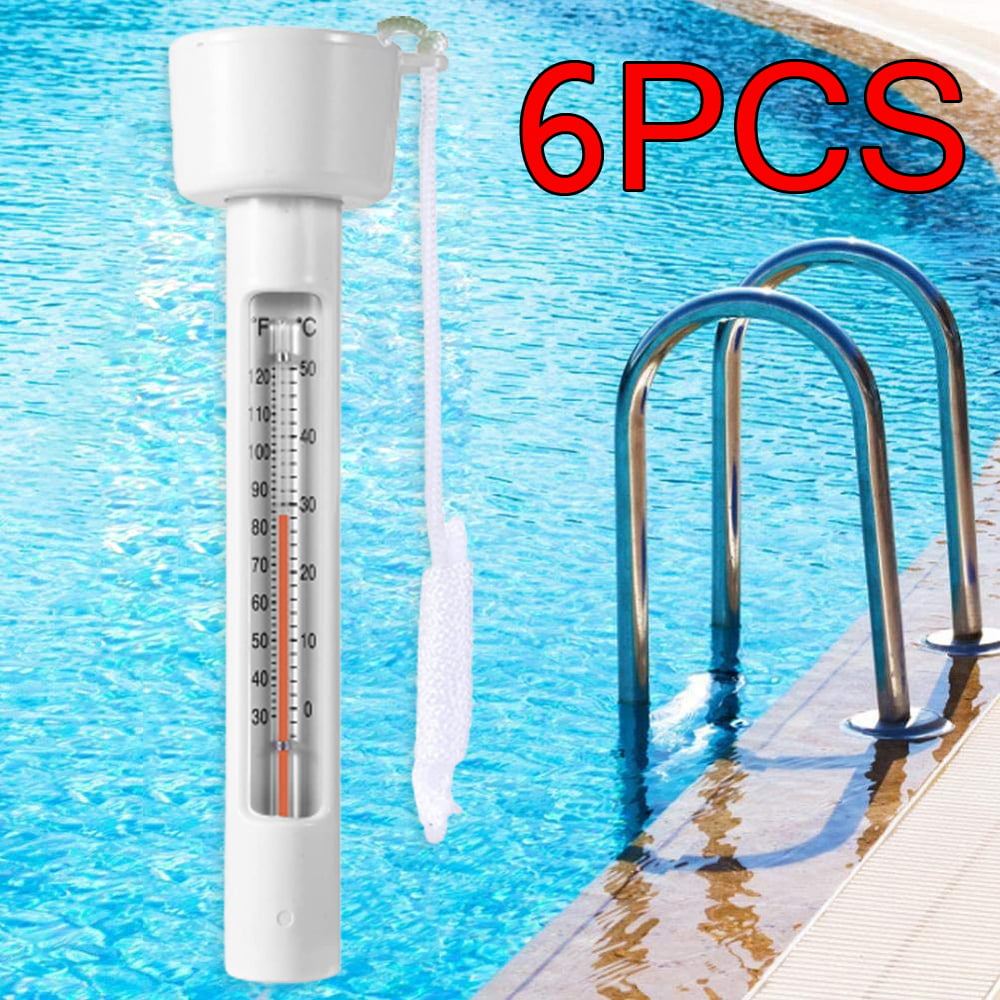 Senmubery Swimming Pool Thermometer with String Easy to Quick Read Baby Float Water Temperature for Pond Sauna Bath Tub Hot-Blue 