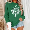 thumbnail image 5 of St Patricks Day Shirt Women Cute Crewneck Pullover Irish Shamrock Green Print Sweatshirt Casual Long Sleeve Tops for Women, 5 of 6