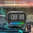 thumbnail image 3 of Alarm Clock with Wireless Charging, 3 in 1 Bluetooth Speaker, Digital Alarm Clock with RGB Light Clock and Speaker, LED Large Display Digital Alarm Clock for Teens Girls Boys (White), 3 of 6