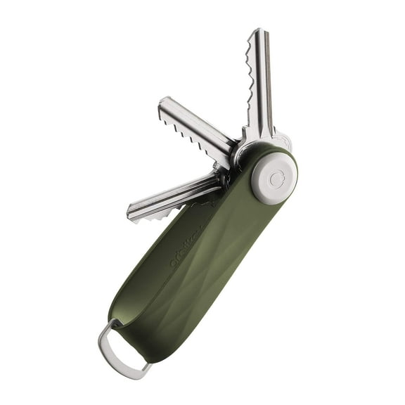 Orbitkey Key Organizer - Holds 7 Keys, Hunter Green (4.7")