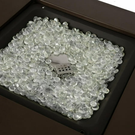 Fire Sense - Waitling Square Gas Fire Pit - Mocha