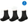thumbnail image 5 of Diabetic Quarter Socks for Men & Women Physicians Approved Socks, 3 Pairs, Size 13-15 (Black), 5 of 5