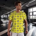 thumbnail image 3 of Wukai White Popcorn Print Men's Short-Sleeved Mesh T-Shirt,Quick-Dry Short Sleeve Workout T-Shirt-XX-Large, 3 of 8