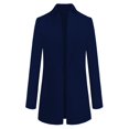 thumbnail image 5 of outfmvch jackets for women artificial wool coat trench jacket ladies warm long overcoat outwear womens tops cardigan for women womens sweaters navy, 5 of 7