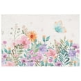 thumbnail image 2 of Safavieh Door And Kitchen Mat Emerson Floral Polyester Machine Washable Area Rug, Ivory/Pink, 4' x 6', 2 of 12