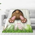 thumbnail image 1 of Balery Brown Bunny Bottom And Easter Eggs Manta de Felpa Suave y Acogedora – Cobija de Franela Aterciopelada para Cama, Lavable y Cálida para Sofá, Mascotas, Transpirable-50"x40", 1 of 7