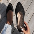 thumbnail image 5 of uvwlwu Fashionable Women's Casual Shoes Breathable Flat On Pointed Toe Loafers For Everyday Relaxation(Black,6.5), 5 of 7