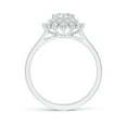 thumbnail image 2 of ANGARA Lab Grown Double Floral Halo Diamond Ring for Women in 14K White Gold (Size-5.1mm| Color-F-G| Clarity-VS) | April Birthstone, Anniversary, Jewelry Gift for Women | Lab-Grown Diamond Ring, 2 of 4