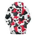 thumbnail image 3 of Rebaike Men's Cow Print Hoodie Funny Black and White Animal Pattern Pullover Sweatshirt, 3 of 8