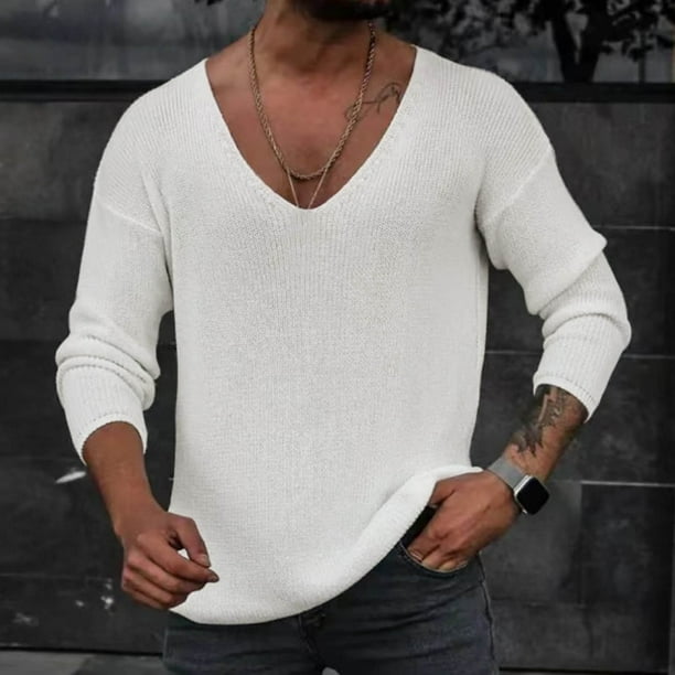 Suéter De Cuello Alto Para Hombre De Otoño E Invierno, Suéter Básico