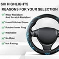 thumbnail image 4 of 15in Universal Butterfly Embroidery Steering Wheel Cover, Breathable Leather Anti-Slip Grip, Odorless Comfortable Car Steering Wheel Protector Cover for Women Men, 4 of 14