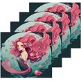 thumbnail image 2 of Coolnut Cute Mermaid Washcloths Set of 2-12 x 12 inch Pure Cotton Wash Cloth Highly Absorbent and Soft Fingertip Towels Face Cloths for Bath, Spa Wash cloth, 2 of 7