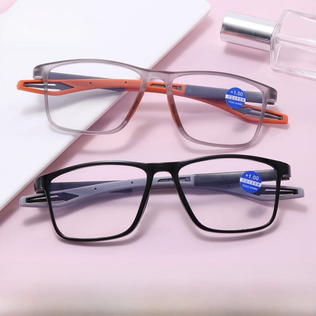 Gafas de lectura con protección para los ojos, antiluz azul, para personas de mediana edad y mayores que leen en línea, deportivas, antideslizantes, de alta definición, para presbicia