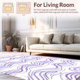 thumbnail image 2 of ODIKA 3'x5' Machine Washable Non-Slip Area Rug, Wave Design Featuring Gradient Hues High Traffic Rug, Purple, 353392, 2 of 7