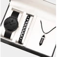 thumbnail image 1 of Kit Reloj 3 Piezas Minimalista A La Moda De Pulsera Y Collar Modelo Negro, 1 of 4