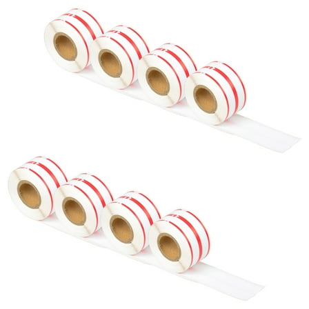 GREENCYCLE 8 Roll (260 Labels/Roll) Medium White w/Red Stripe 2-up File Folder Labels Compatible for Dymo 30276 9/16" x 3-7/16"(14mm x 87mm) LabelWriter Printer,BPA Free
