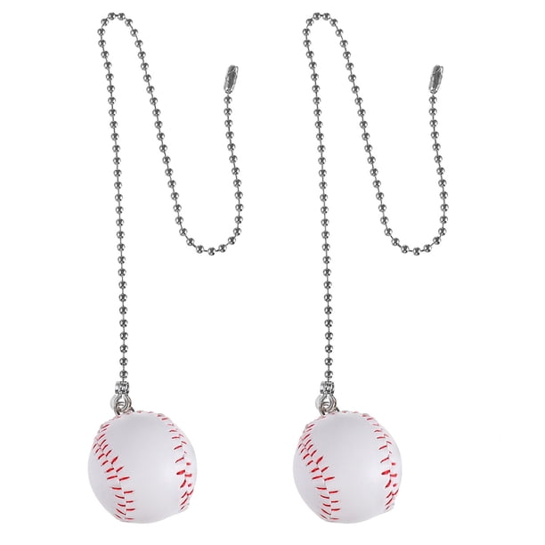 KAKOWELY 2 piezas de cadena colgante con forma de béisbol, lámpara colgante decorativa para araña.