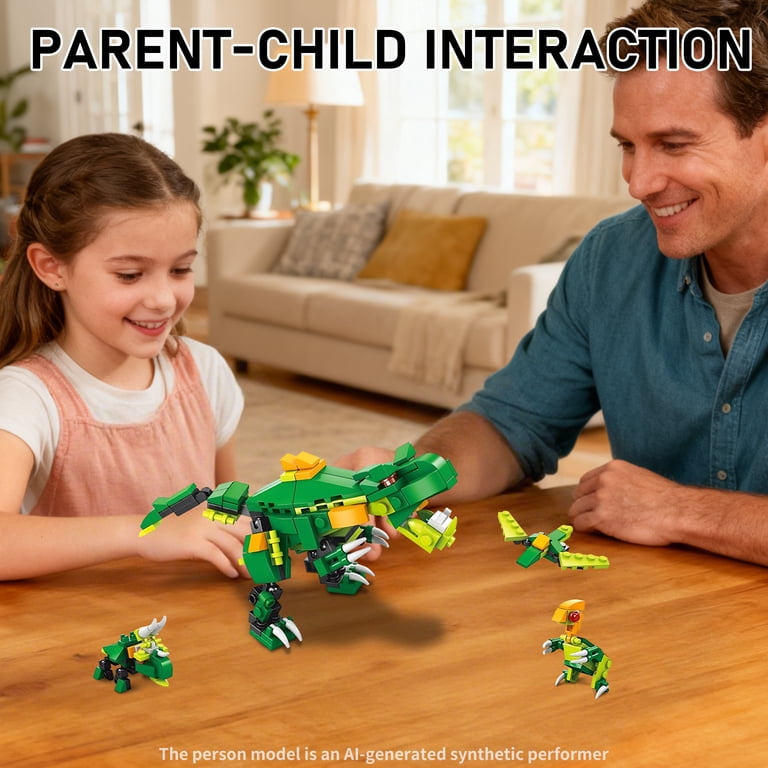 MAXKY 6 in 1 Dinosaur Building Blocks Set, 160 Pieces photo 7