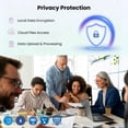 thumbnail image 4 of AI Voice Recorder, Real-Time Transcribe & Summarize, Real time translation of audio and video, Noise Cancellation Technology, 132 Languages, 100H Continious Record, for Meetings, Lectures, Calls 64GB, 4 of 7