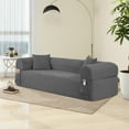 thumbnail image 2 of Floor Sofa Sofa-in-a-Box, No Installation & Easy to Transport Memory Foam With Individual Pocket Springs Seat, 2 of 6