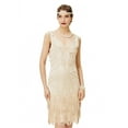 thumbnail image 4 of BABEYOND Women's Flapper Dresses 1920s V Neck Beaded Fringed Great Gatsby Dress, 4 of 8