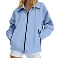 thumbnail image 3 of Packable Rain Jacket Men with Zipper Waterproof Flared Pocket Zipper Jacket Outdoor Hiking Sport Long Sleeve Running Top, 3 of 7