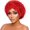 Red, variant on Ladies Headscarf Auto Gele Headties Party Headdress Sequins Shiny Baotou Hat