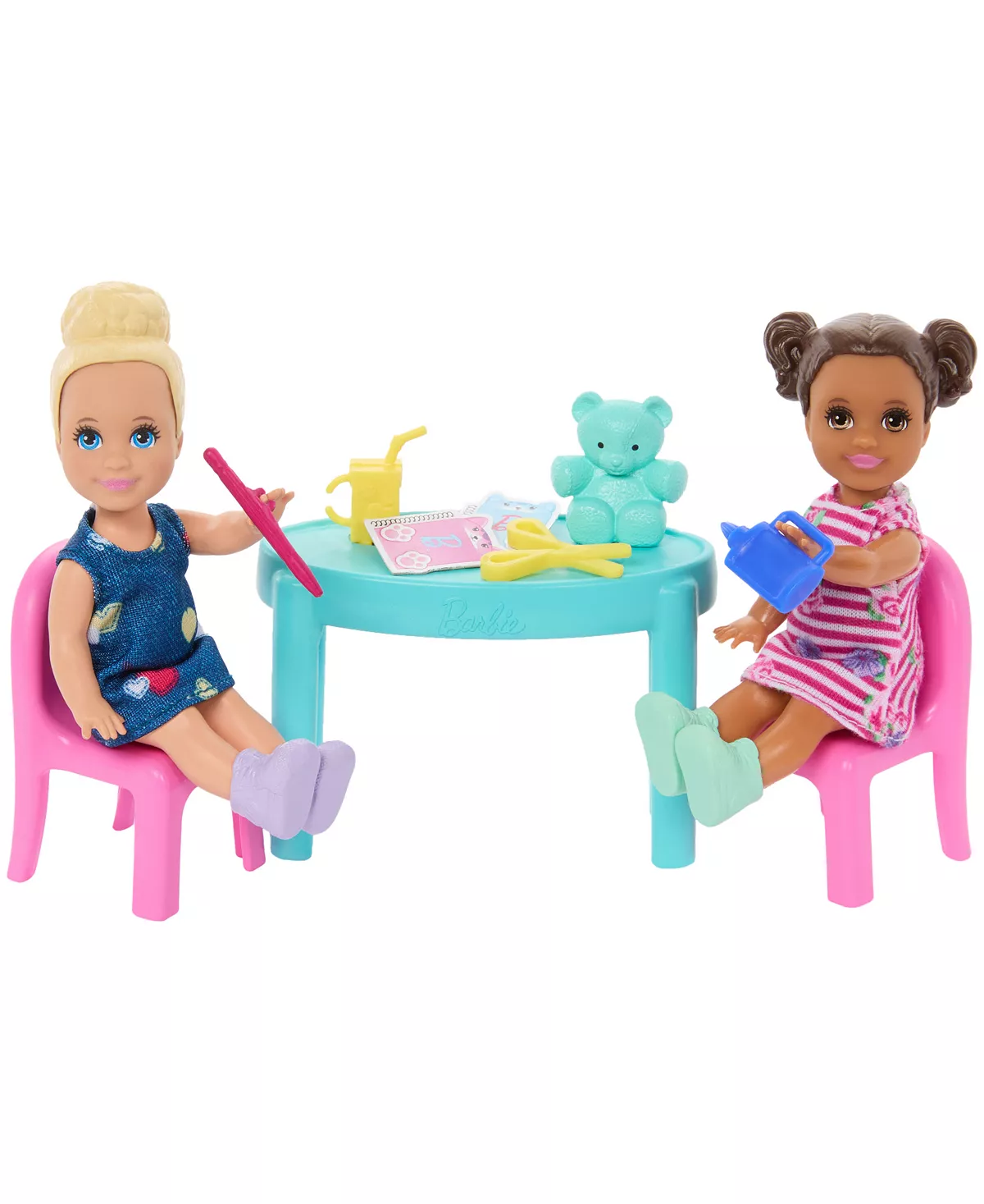 Barbie Preschool Classroom Playset with 1 Fashion Doll, 2 Small Dolls 20+ Accessories